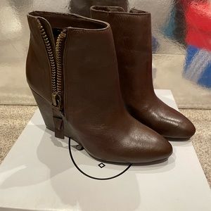 Steve Madden brown Leather Zellda Wedge Bootie